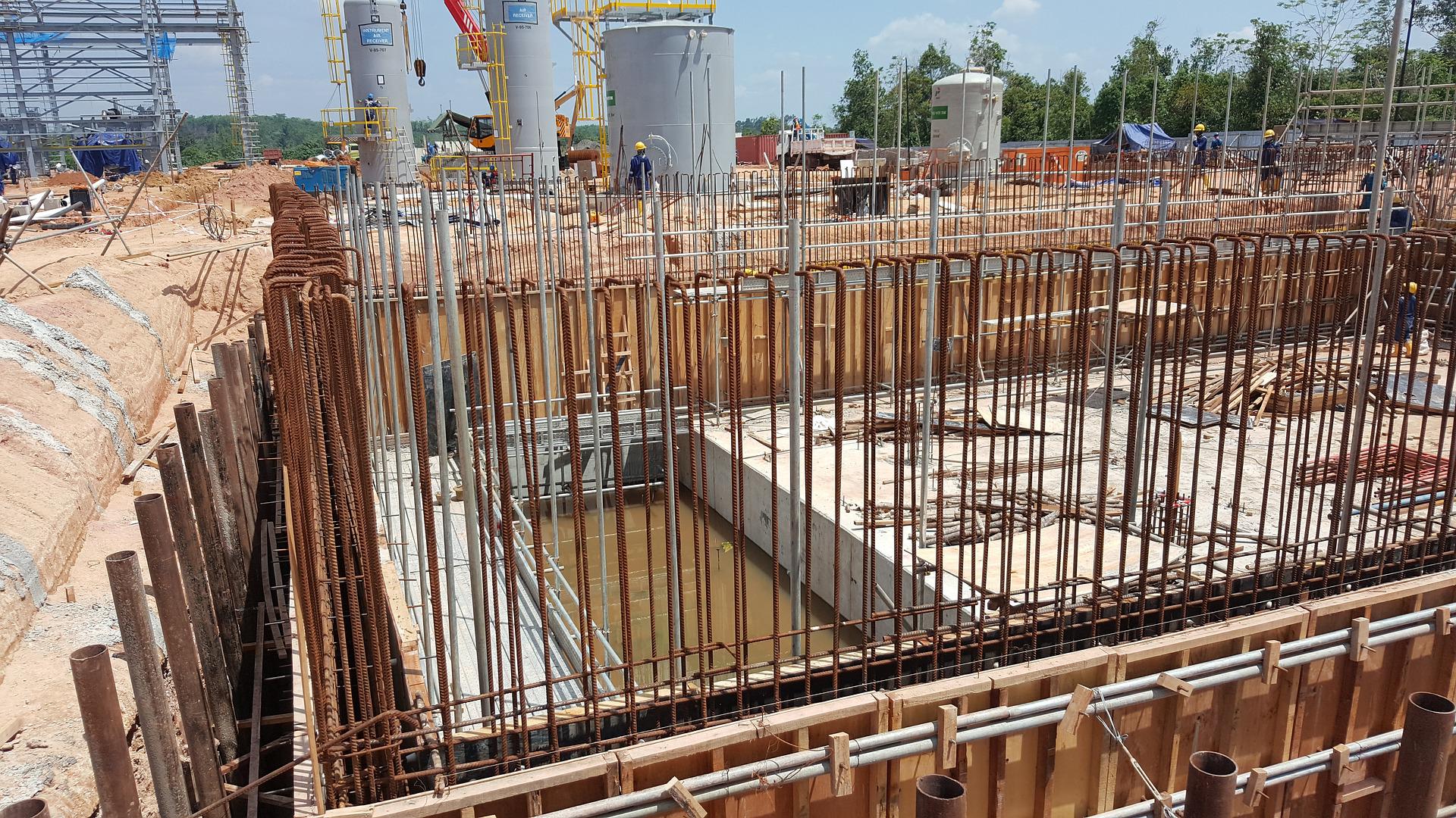 Obras de construcción en edificio